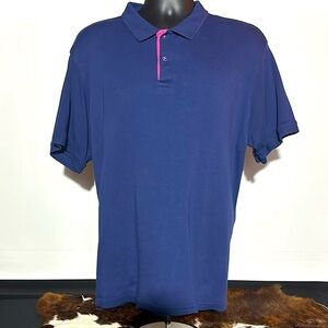 Resort Collection Men’s Size XL Blue With Pink Inlay Collar